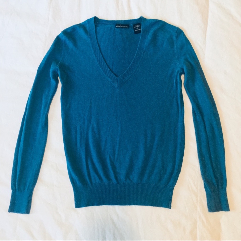 Silk and Cashmere V Neck Sweater